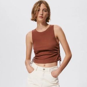 Zara Brown Tank with Side Cutouts